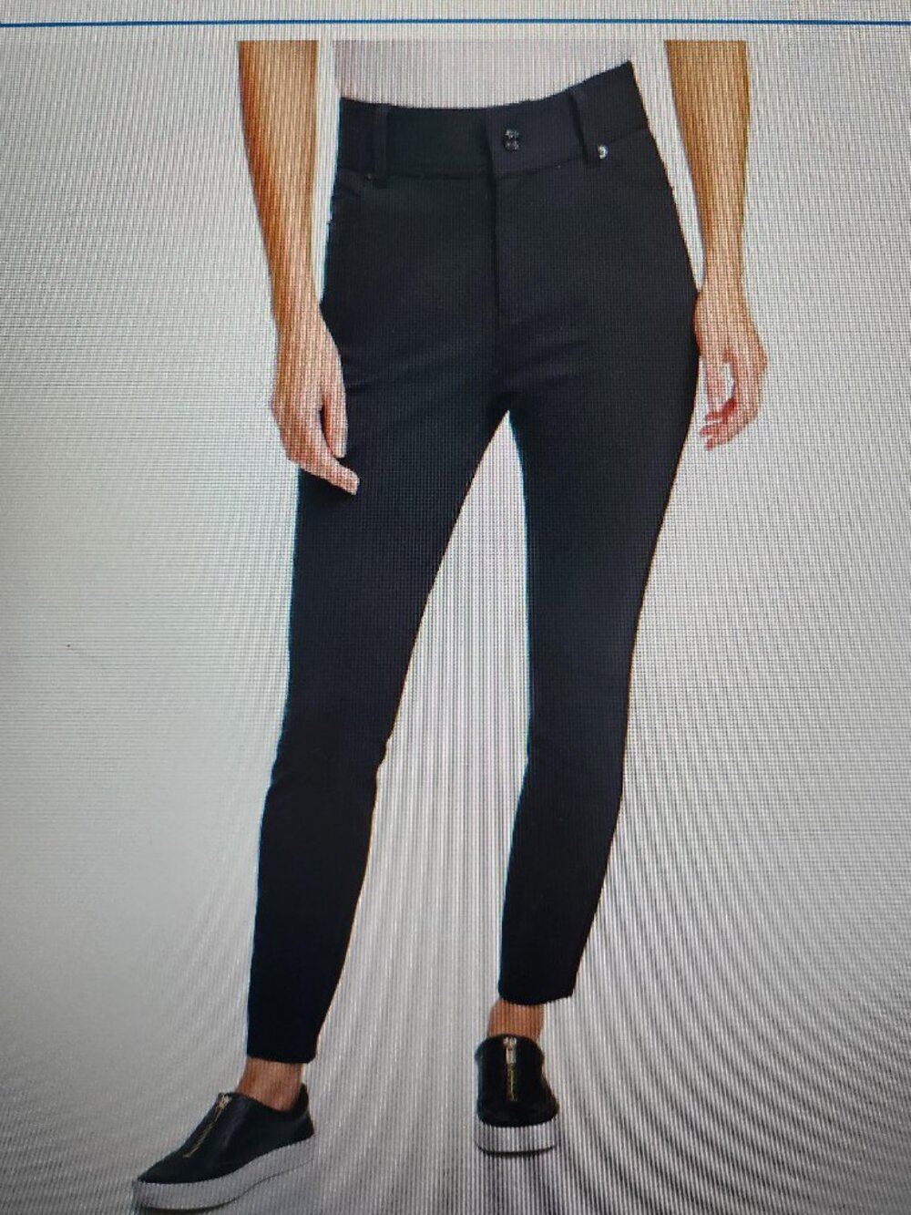 DKNY Women's Workwear High Rise Slim Stretch Pant Size 10 Black